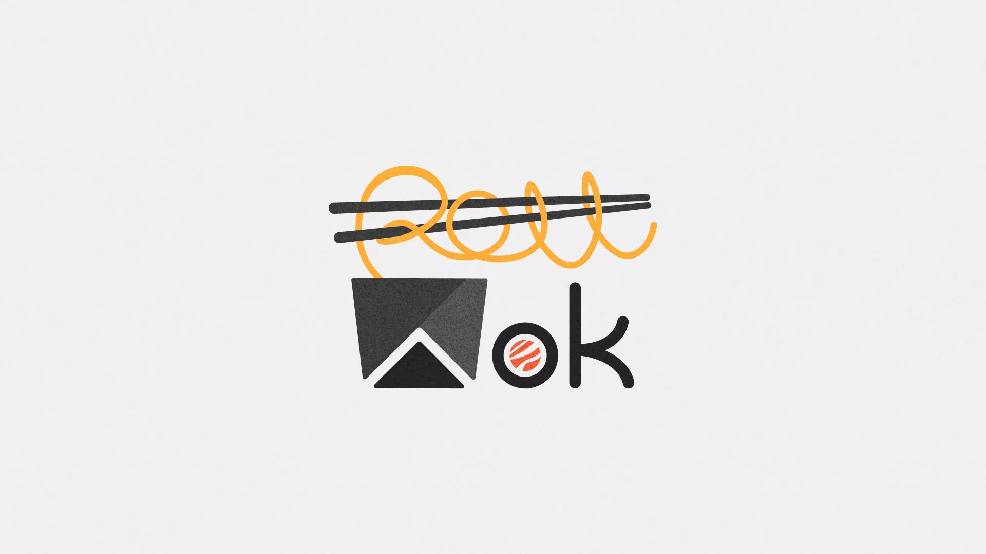 Разработка логотипа суши-бара «Roll Wok Club» в Верхней Салде